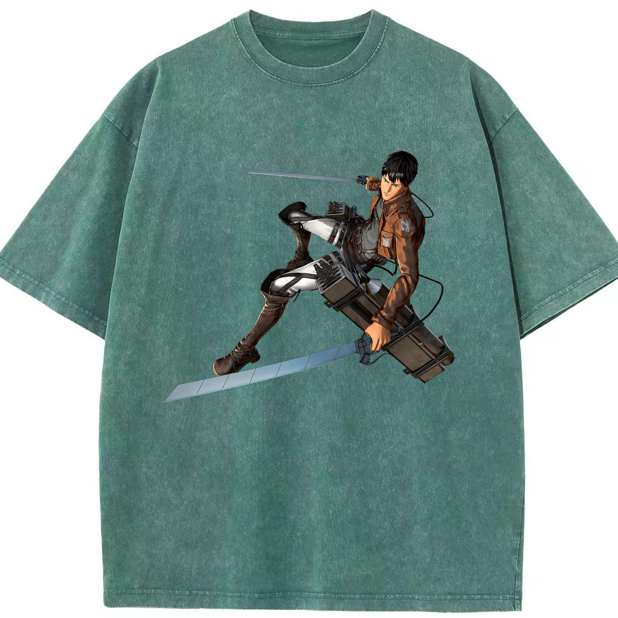 （画像用） 進撃の巨人 ベルトルト・フーバー Attack on Titan Bertholdt Hoover 綿100% ヴィンテージ風 半袖Tシャツ（フロントプリント）